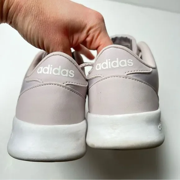 Adidas Women's QT Racer Pink Lavender Memory Foam Running Shoes Size 9.5 - Picture 4 of 8